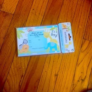 Invitations booklet for baby showers